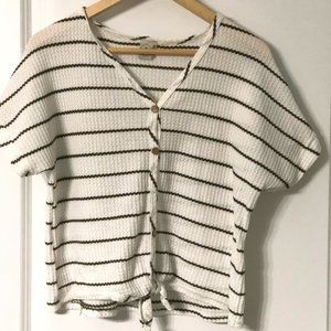 Paper Crane Button Up Top